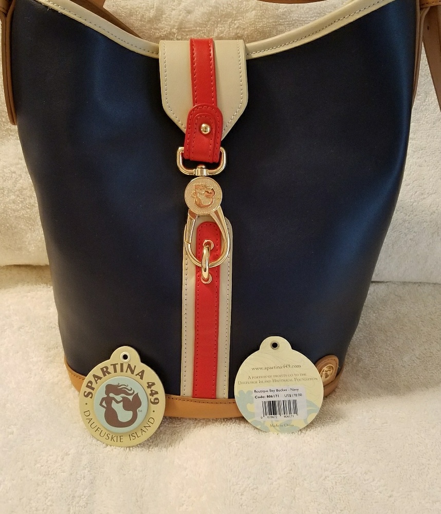 Spartina 449 Boutique Bay Bucket Bag & Wallet EUC!